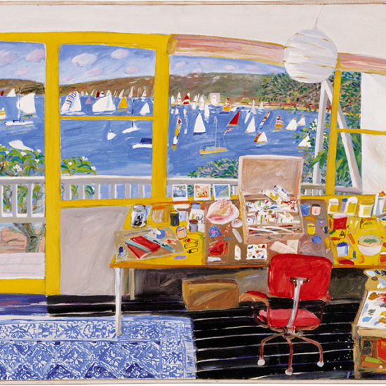 ケン・ドーンの絵画作品　タイトルは、Cabin studio